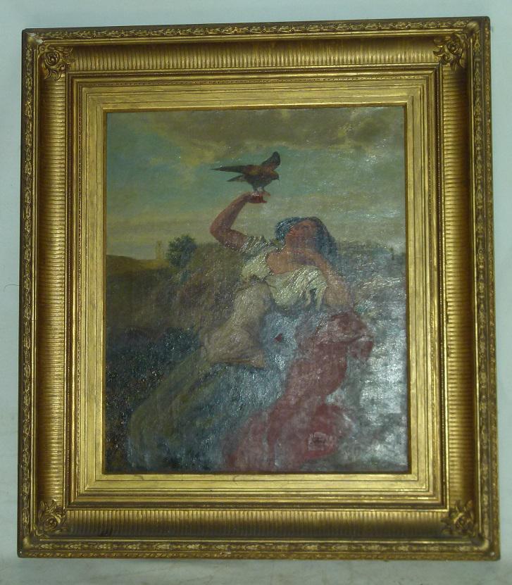 O/C MYTHOLOGICAL SCENE ITALIAN SCHOOL, 19TH C.: O/C MYTHOLOGICAL SCENE ITALIAN SCHOOL, 19TH C., H. 24" W. 20"