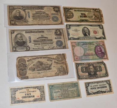 ASST. PAPER CURRENCY INCL. 5 DOLLAR COVINGTON VA 1925 (1 of 13)