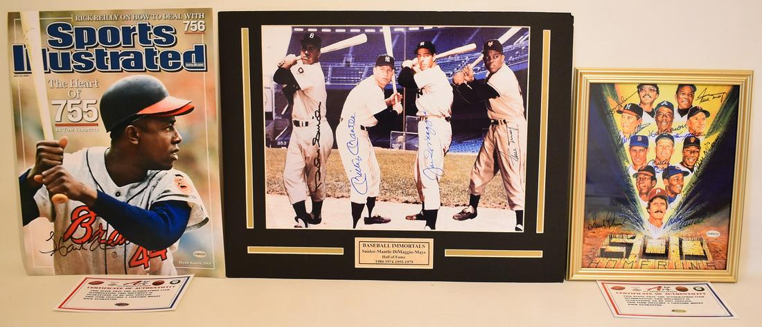 (3) 500 HR/AARON/MAYS-SNIDER-MANTLE-DIMAGGIO PHOTOS (1 of 20)