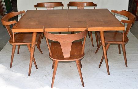 RARE PAUL MC COBB PLANNER GROUP MAPLE DINING ROOM SET (1 of 9)