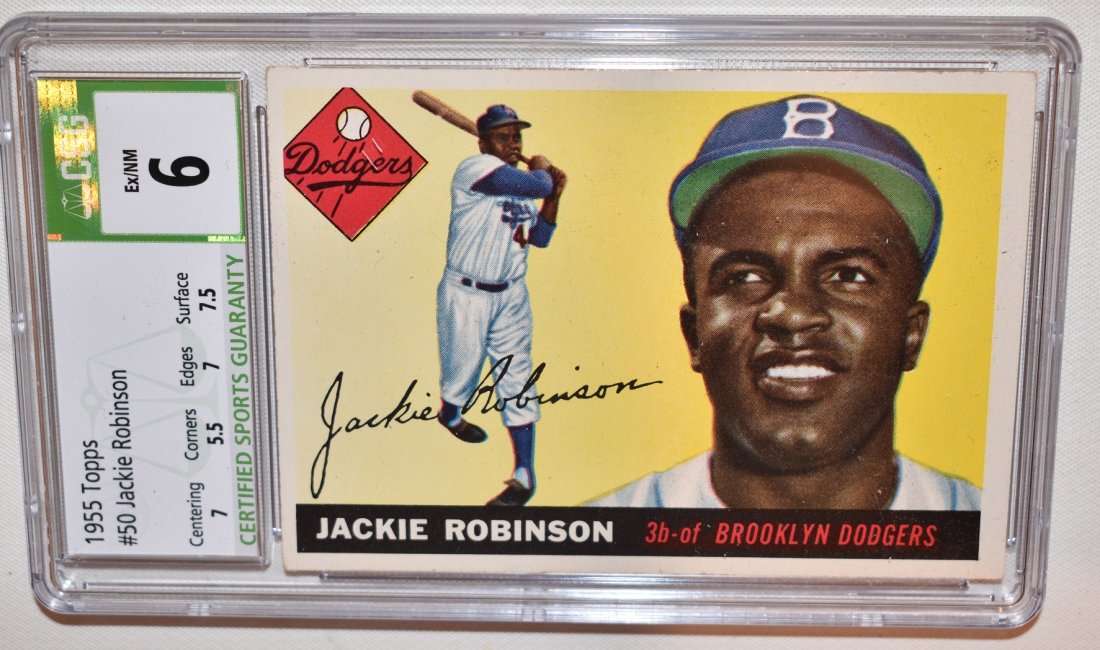 1955 TOPPS JACKIE ROBINSON #50 BASEBALL CARD (1 of 4)