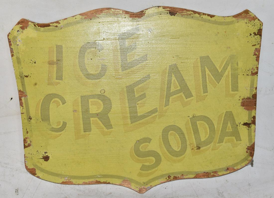 ART DECO H/P SIGN "ICE CREAM SODA", C. 1950/60 (1 of 6)