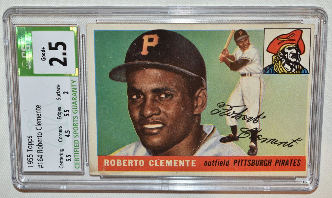 1955 TOPPS ROBERTO CLEMENTE #164 BASEBALL CARD (1 of 4)