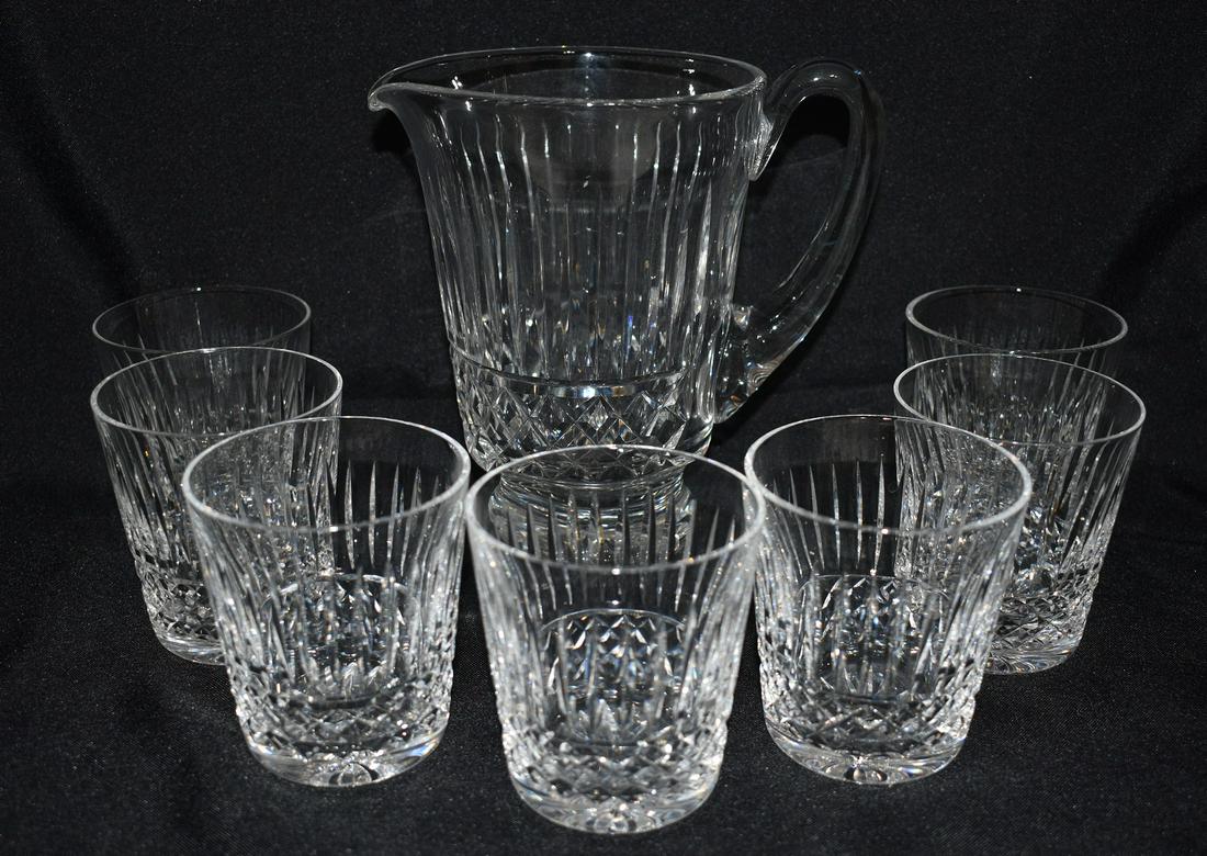 SET (8) WATERFORD LISMORE PATTERN CRYSTAL WATER SET (1 of 5)