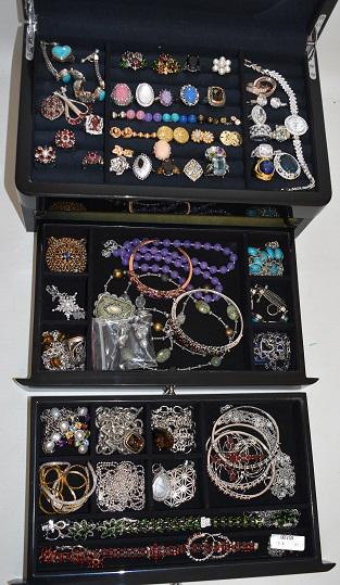 LOT ASST.  JEWELRY INCL. STERLING WEIGHT 32.6 OZS. (1 of 14)