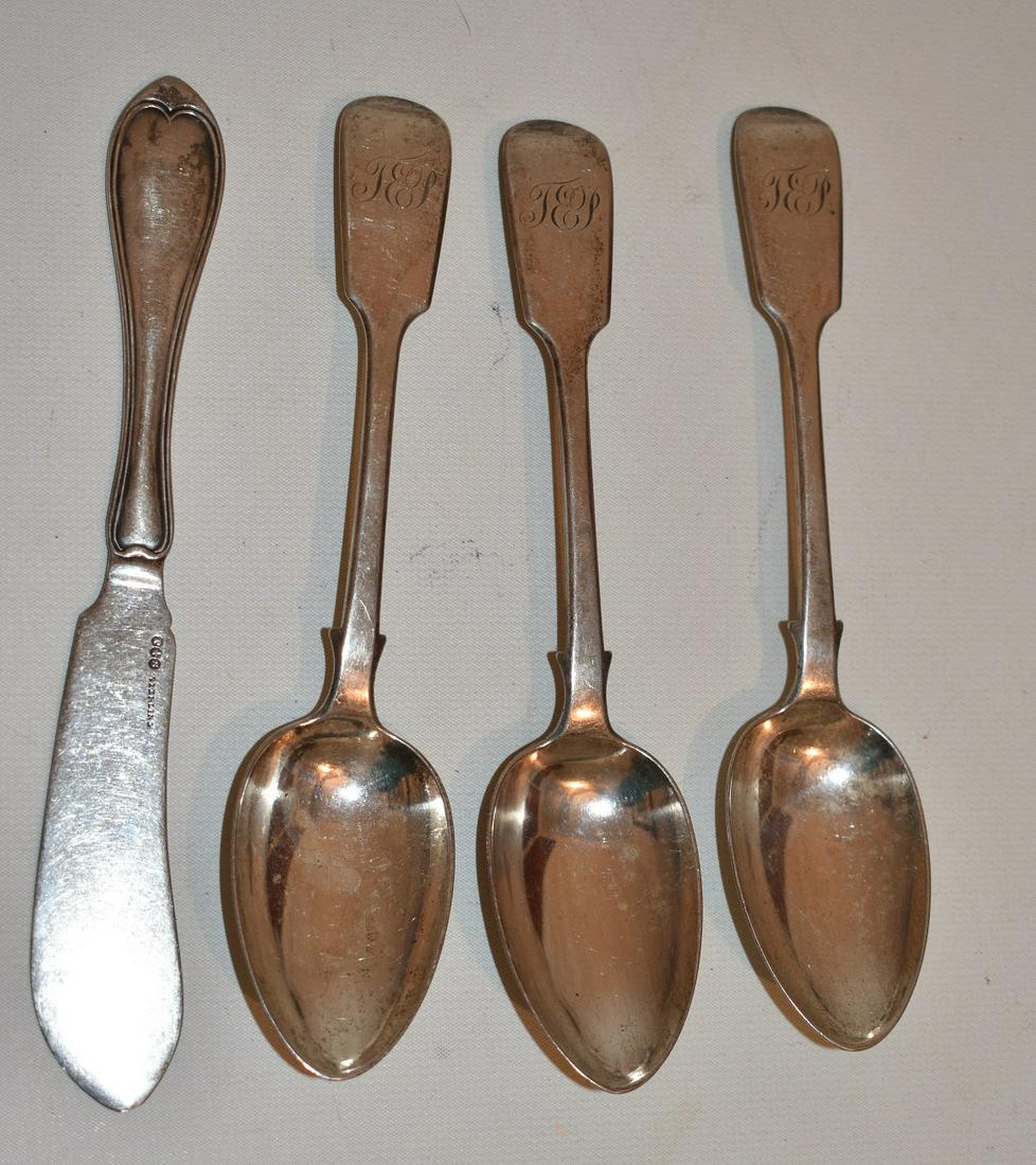 LOT ASSORTED LONDON STERLING FLATWARE (1 of 6)