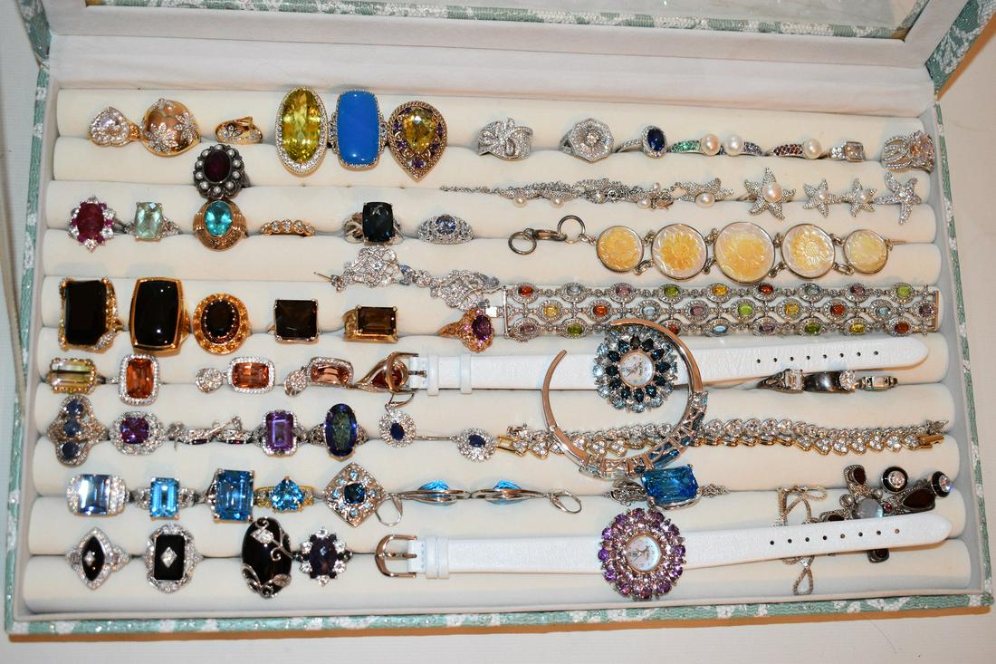 LOT ASSORT. JEWELRY INCL. STERLING WEIGHT 21.8 OZS. (1 of 11)