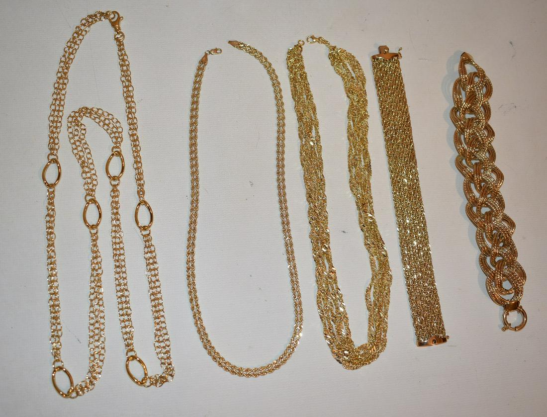 LOT ASST. 14KT YELLOW GOLD INCL. NECKLACES/BRACELETS (1 of 14)