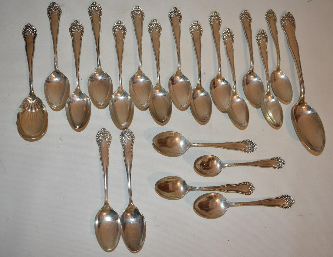 GORHAM STERLING FLATWARE LANCASTER ROSE PATTERN (1 of 12)