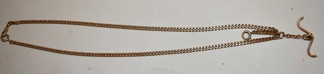 FINE VICTORIAN 14KT YELLOW GOLD POCKET WATCH CHAIN (1 of 8)