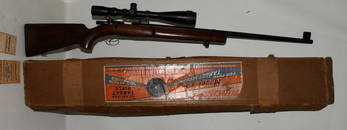 RARE WINCHESTER MODEL 75 BOLT ACTION RIFLE W/BSA 20-150