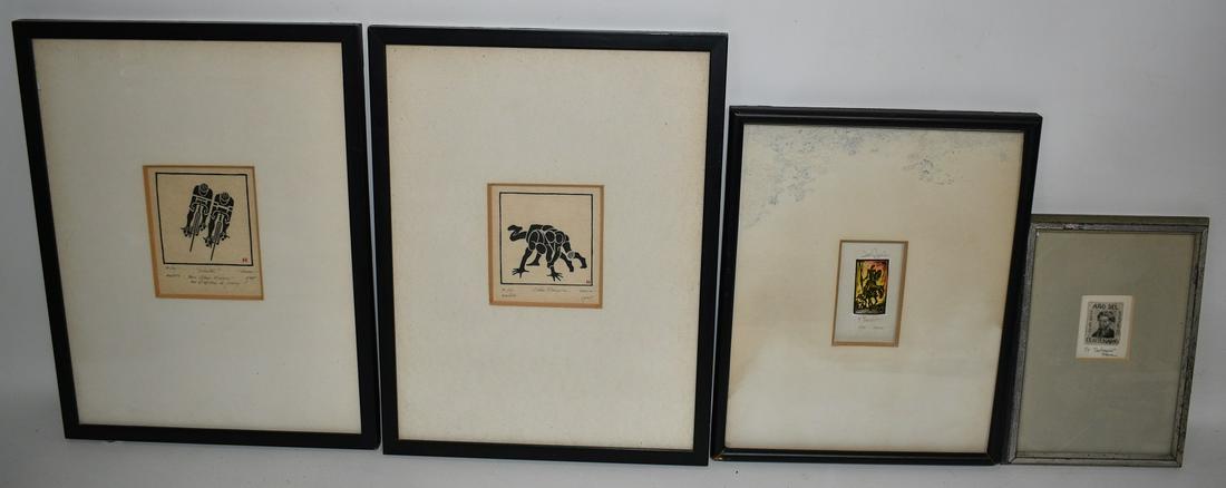 (4) ETCHINGS/ W/C SIGNED ILLEDG. (1 of 5)