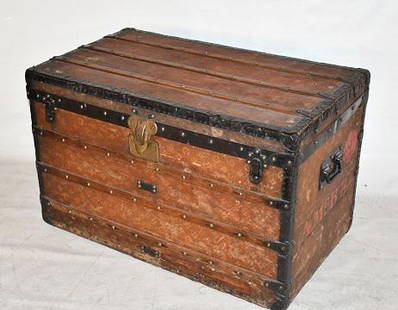 Sold at Auction: EARLY LOUIS VUITTON TRIANON STEAMER TRUNK C. 1889