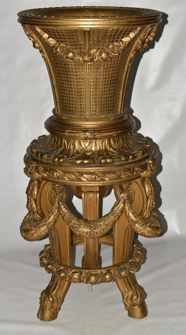 LOUIS XV STYLE GILT FLOWER 2-PC. PLANTER (1 of 6)