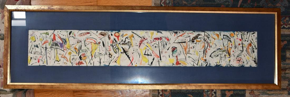 W/C ABSTRACT W/COLOR SIGNED ALCALAY (ALBERT, 1917-2008) (1 of 7)