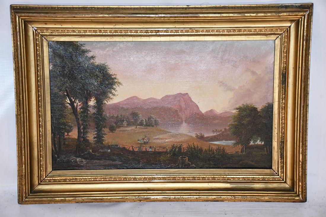 O/C HUDSON RIVER VIEW, UNSIGNED, 19TH C. (1 of 10)