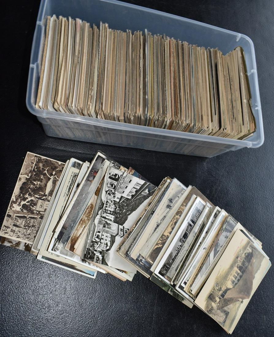 BOX LOT - 650 POSTCARDS - MIXED FOREIGN (1 of 4)