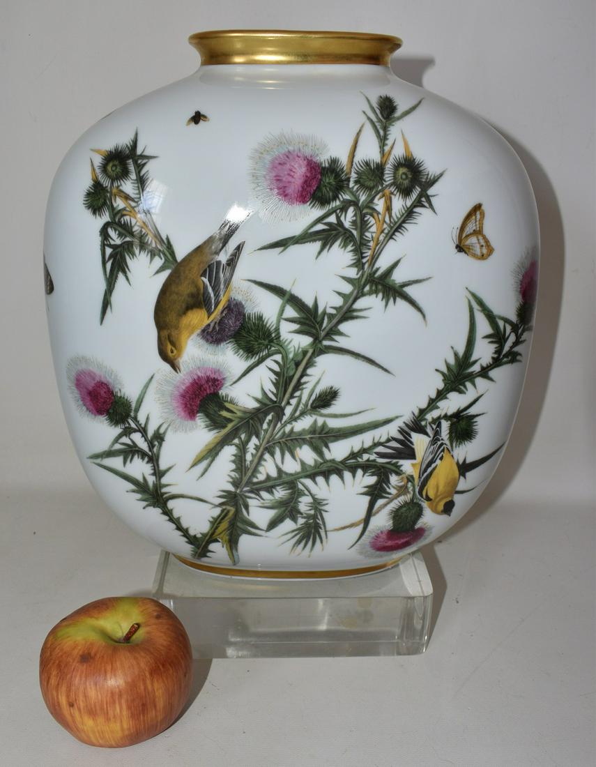 LARGE ROSENTHAL PORCELAIN VASE AFTER AUDUBON, 20TH C. (1 of 9)