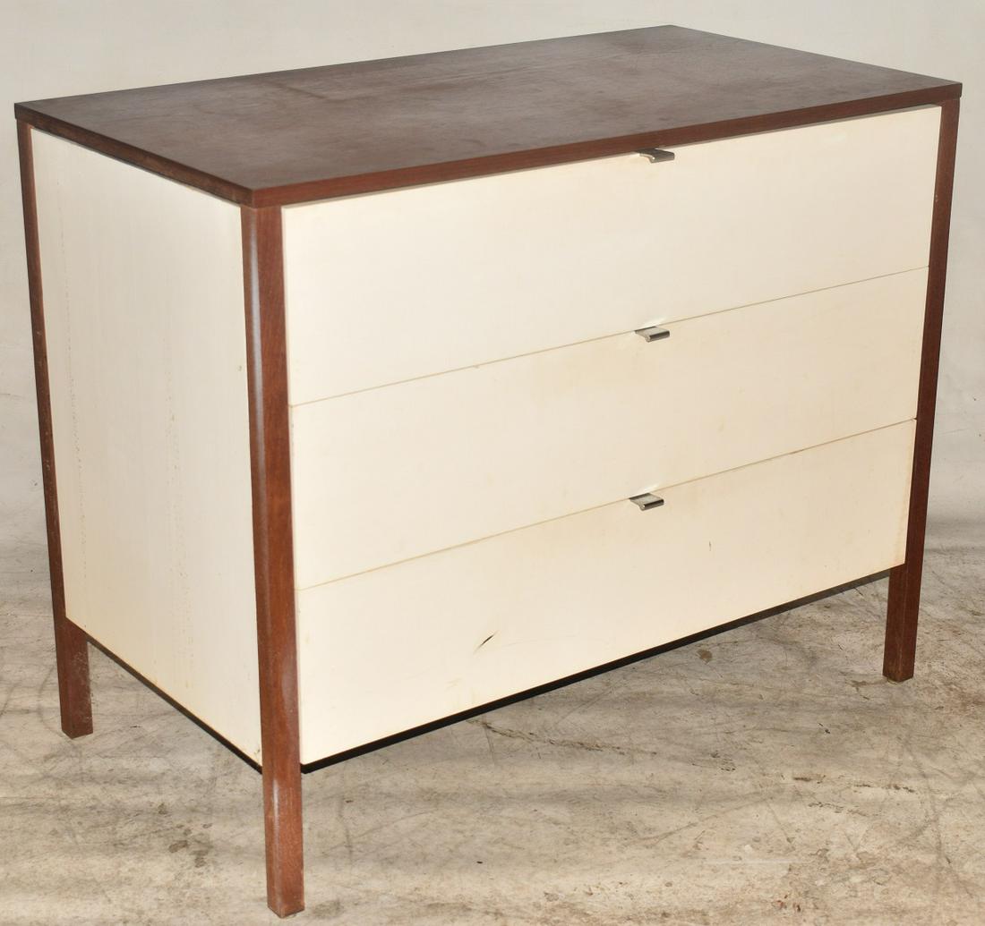 FLORENCE KNOLL THREE DRAWER TEAK/LAMINATED DRESSER (1 of 8)