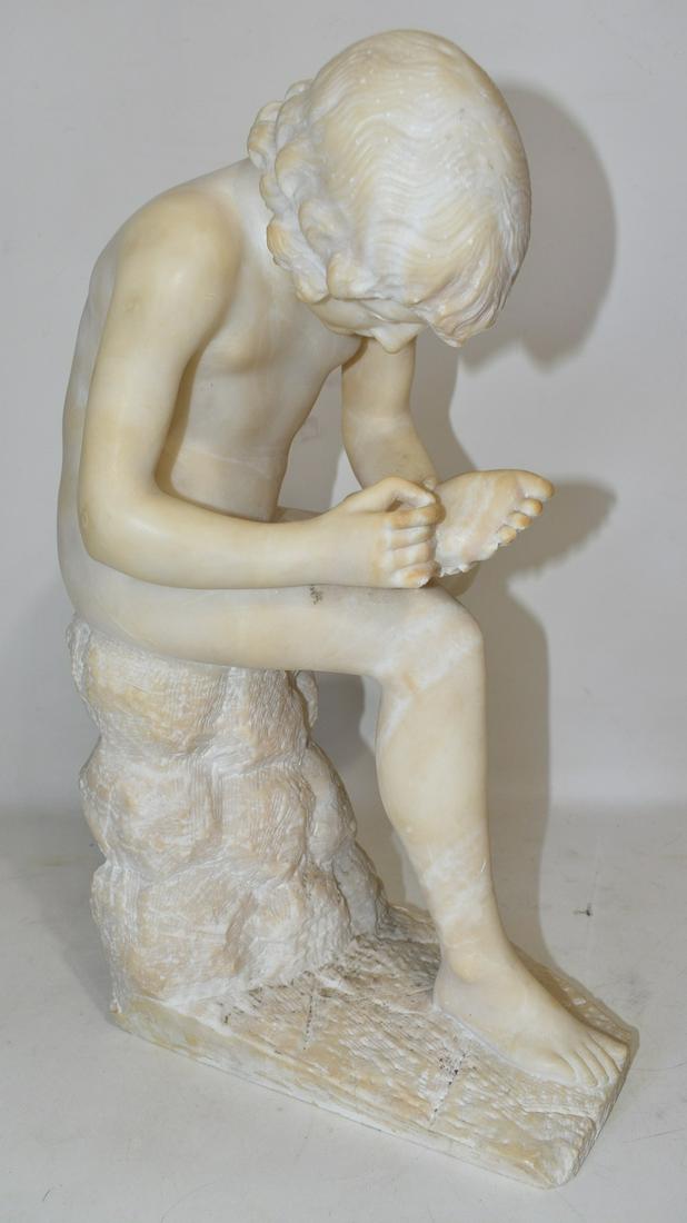 CLASSICAL ROMAN GRAND TOUR CARVED ALABASTER "SPINARIO (1 of 7)