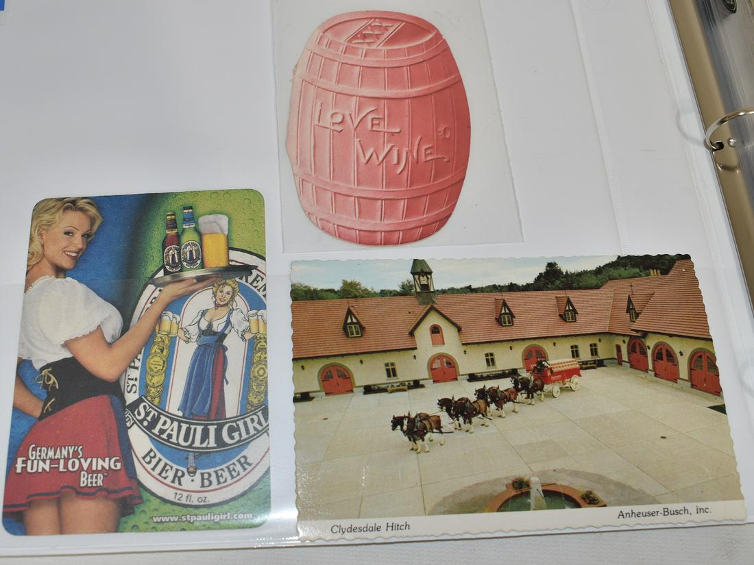 3-RING BINDER - POSTCARDS - BEER & LIQUOR ADVERTISING (1 of 10)