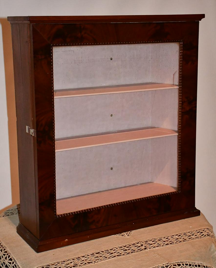 EMPIRE MAHOGANY HANGING CABINET, C. 1830: EMPIRE MAHOGANY HANGING CABINET, C. 1830, Approx. 30 x 22"