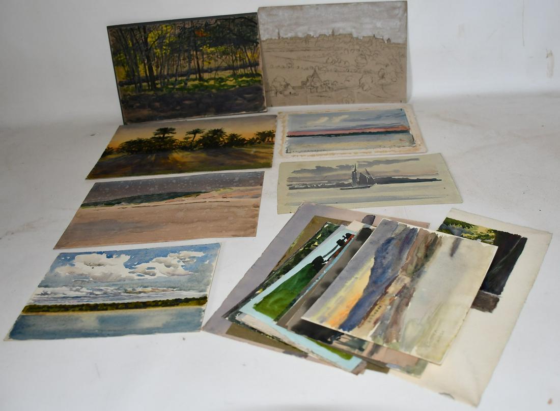 LOT (20) ASSORT. W/C'S SIGNED/ATTRIB. TO HOLMES SMITH (1 of 14)