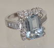 ART DECO 18 KT WHITE GOLD/PARAIBA TOURMALINE/DIAMOND