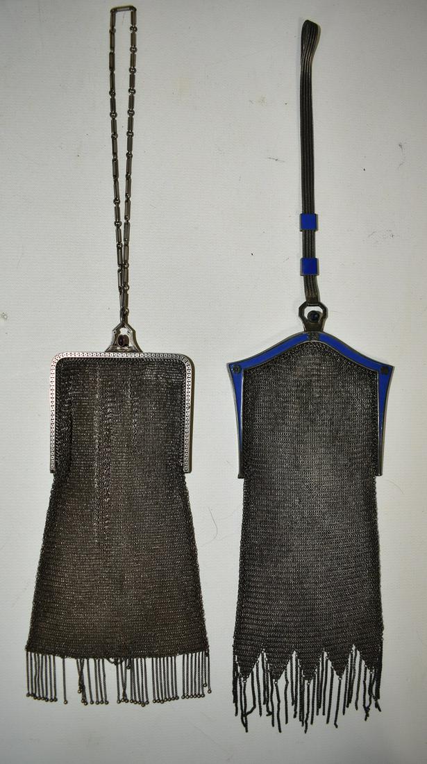 LOT (2) VICTORIAN/DECO STERLING PURSES, C. 1920 (1 of 9)