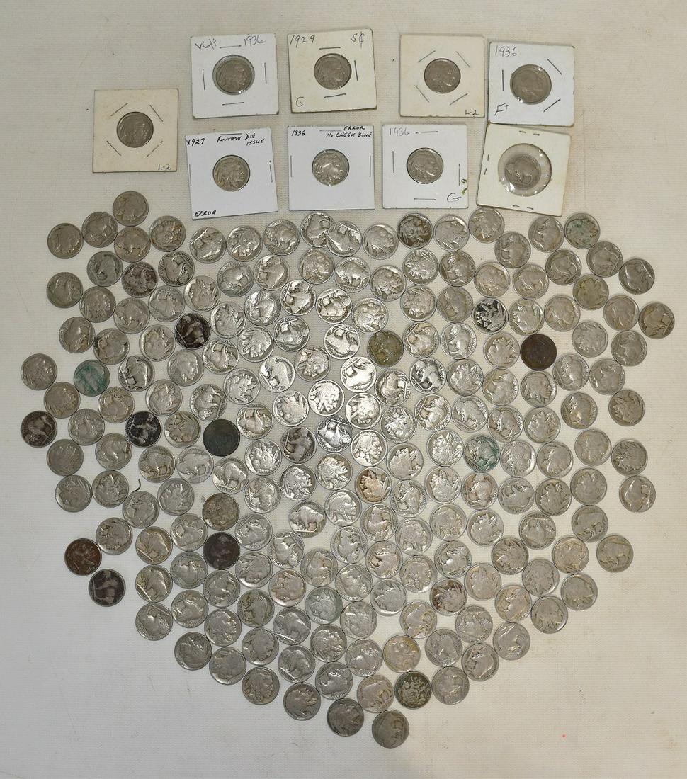 LOT ASSORTED ESTATE BUFFALO NICKELS, W. 2.25 LBS. (1 of 16)