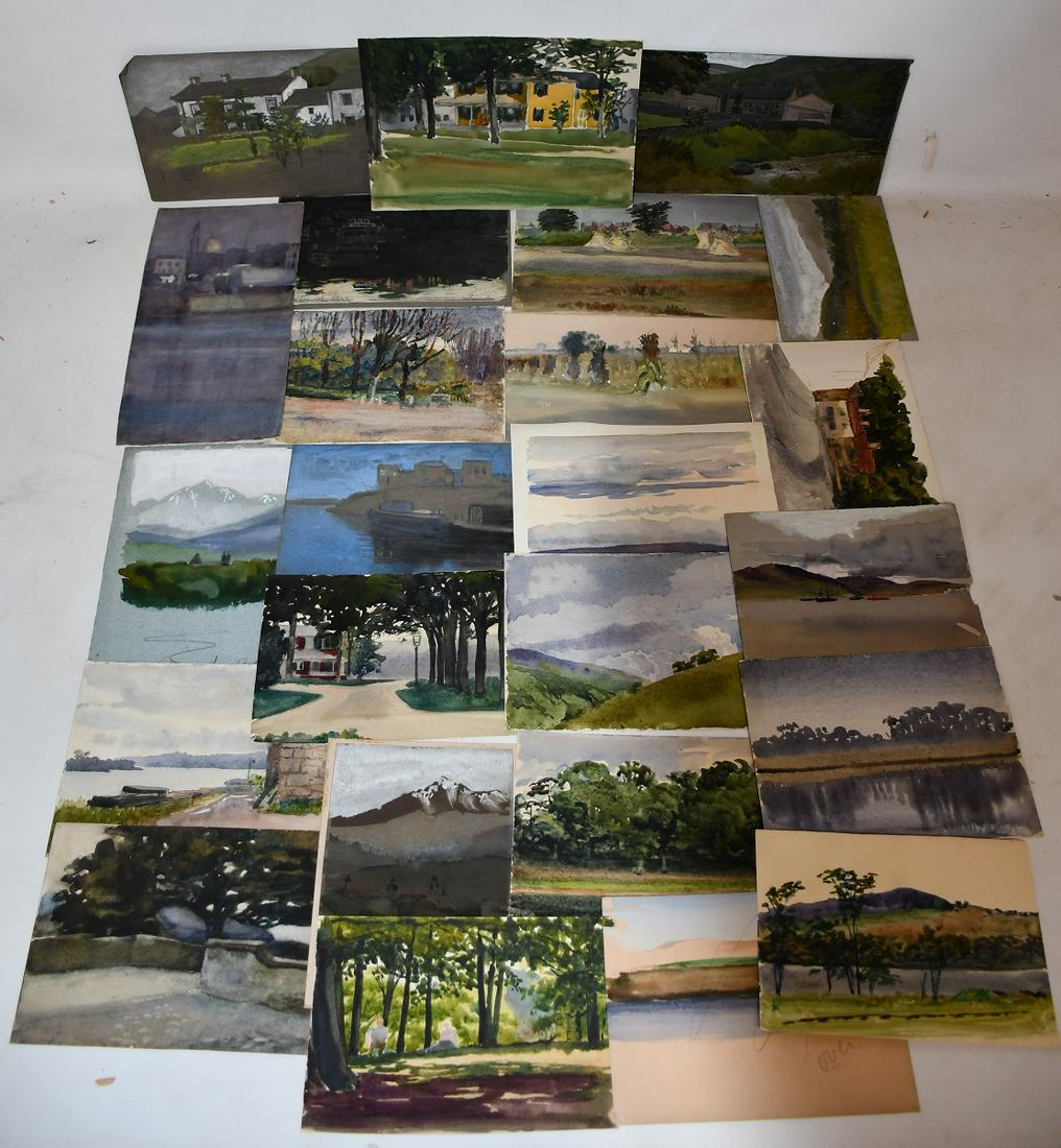 LOT (24) ASSORTED W/C'S SIGNED/ATTRIB. TO HOLMES SMITH (1 of 14)