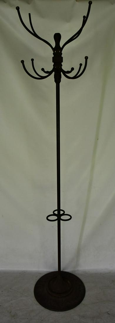 SKIBO CAST IRON/STEEL COAT RACK, 19TH C. (1 of 8)