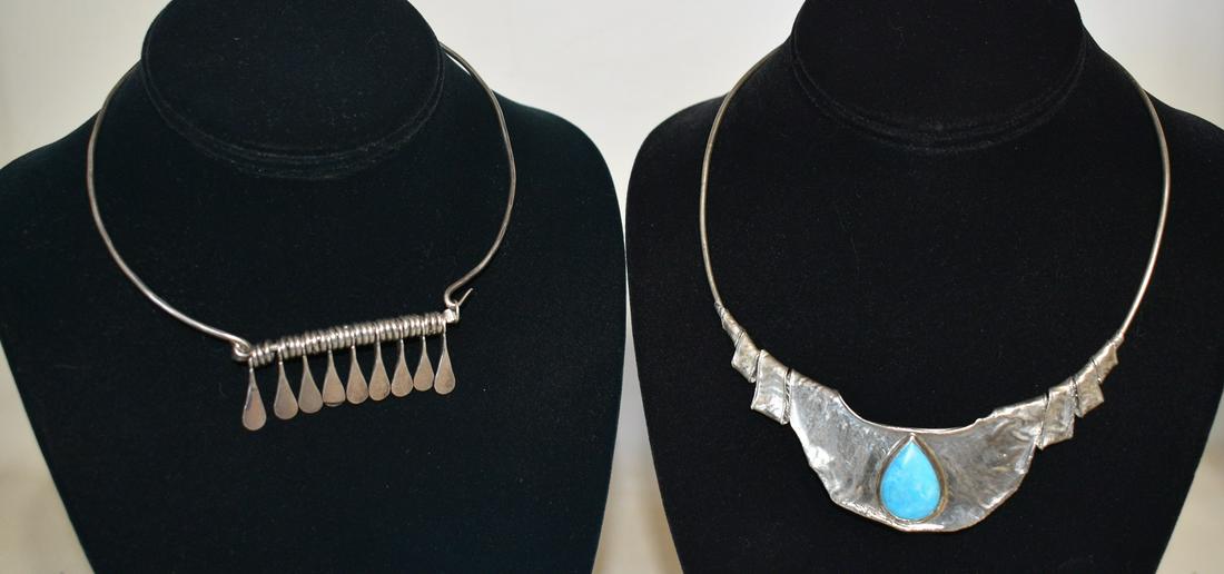 LOT (2) MCM STERLING NECKLACES INCL. BRUTALIST STERLING (1 of 10)