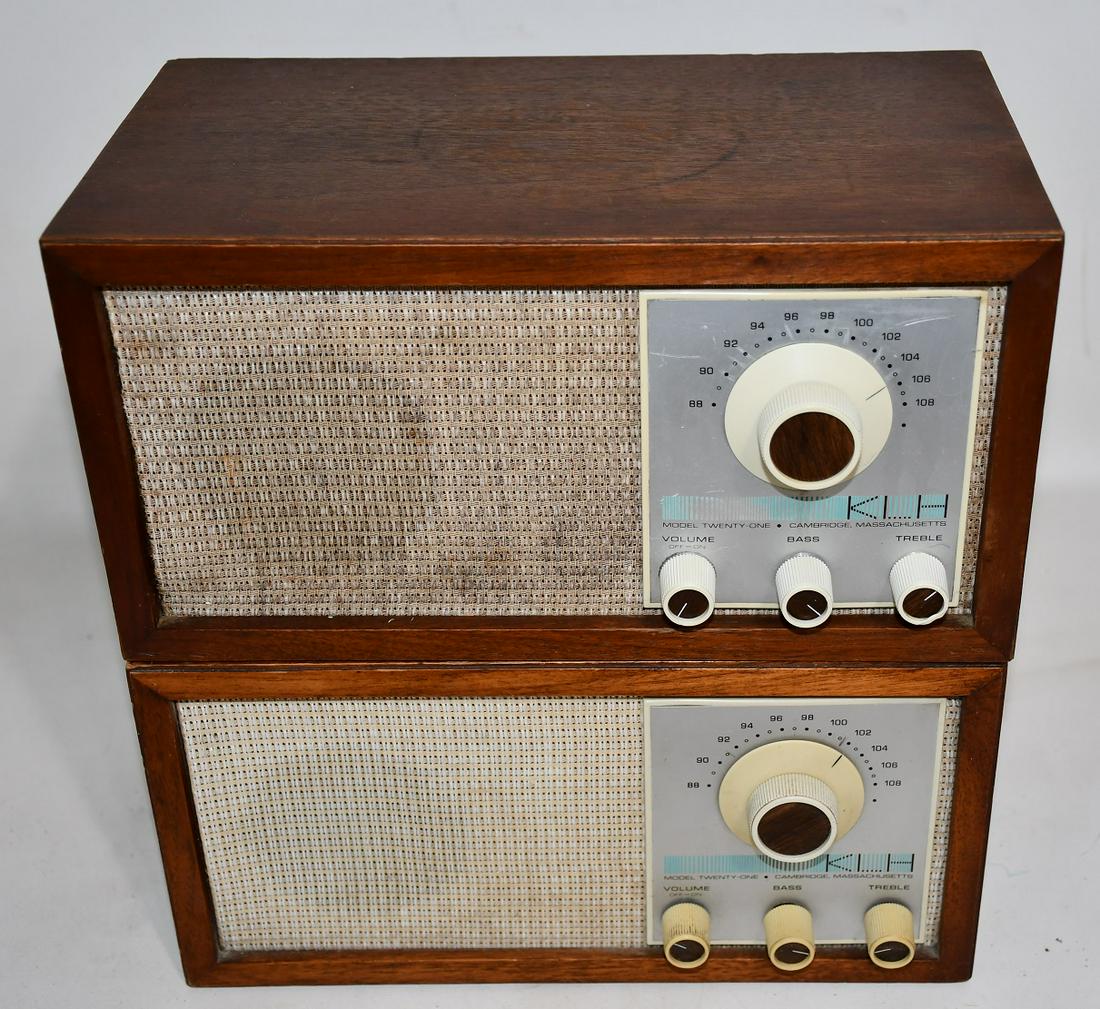 (2) K.L.H. MODEL 21 TABLE TOP RADIOS, C. 1960 (1 of 15)