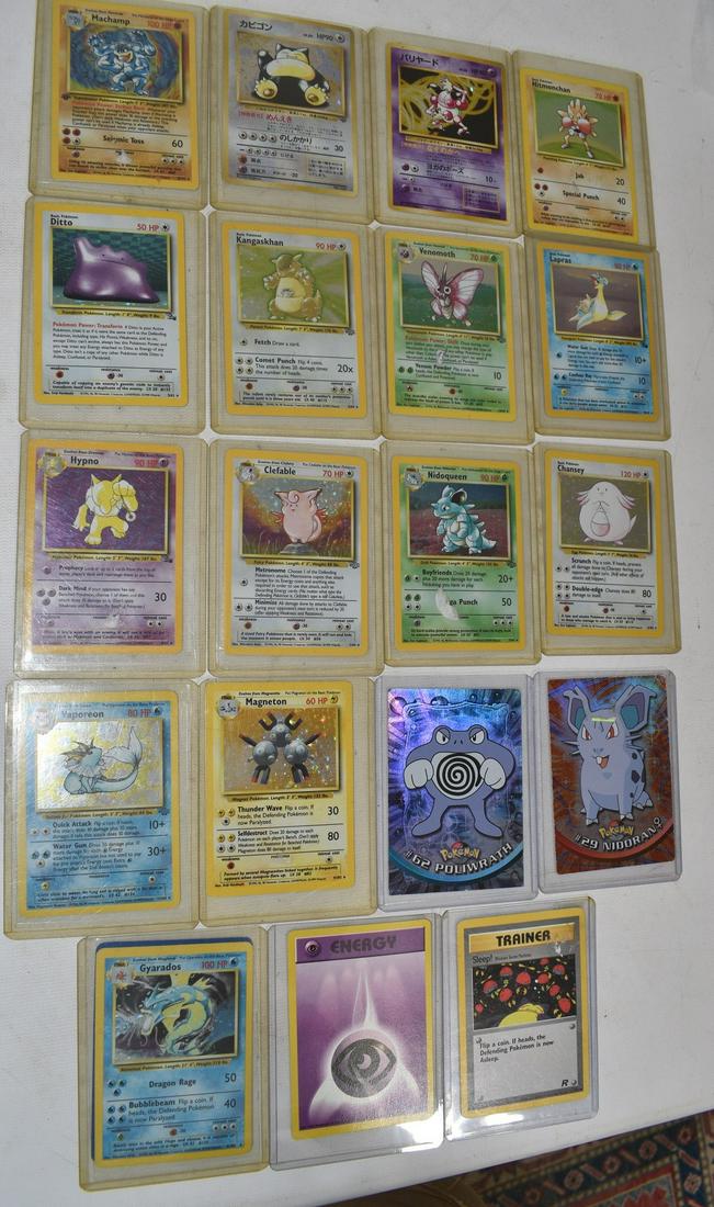 LOT ASSORTED POKEMON MAGIC CARDS WITH ASSORTED POGS (1 of 7)