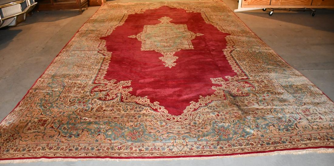 HUGE KIRMAN ORIENTAL SEMI-ANTIQUE PALACE SIZE CARPET (1 of 7)