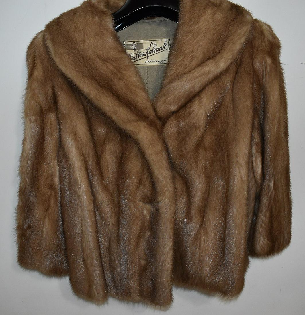 WALTER KALMUK MINK WAIST COAT, C. 1960: WALTER KALMUK MINK WAIST COAT, C. 1960