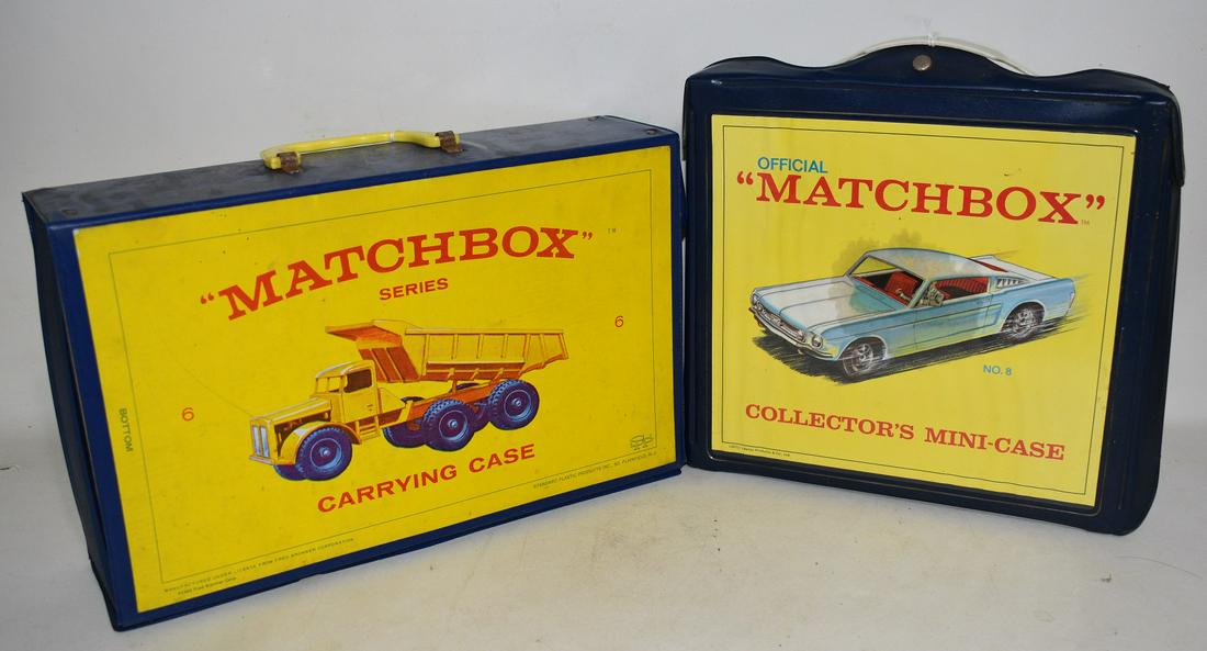 (58) VINTAGE MATCHBOX COLLECTOR CARS W/VINYL CARRY CASE: LOT (58) VINTAGE MATCHBOX COLLECTOR CARS W/VINYL CARRY CASE, C. 1960'S