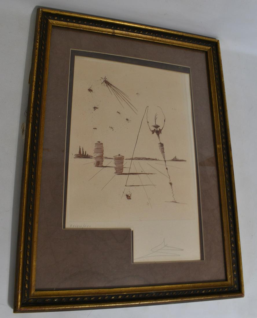 ETCHING L'ASTRA (THE STAR) SIGNED DALI (SALVATOR): ETCHING L'ASTRA (THE STAR) SIGNED DALI (SALVATOR 1904-1989, SPAIN), 38/300, SIGHT 19" X 12", C. 1978