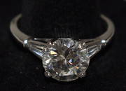 EXCEPTIONAL ART DECO PLATINUM/3.07 CT DIAMOND RING