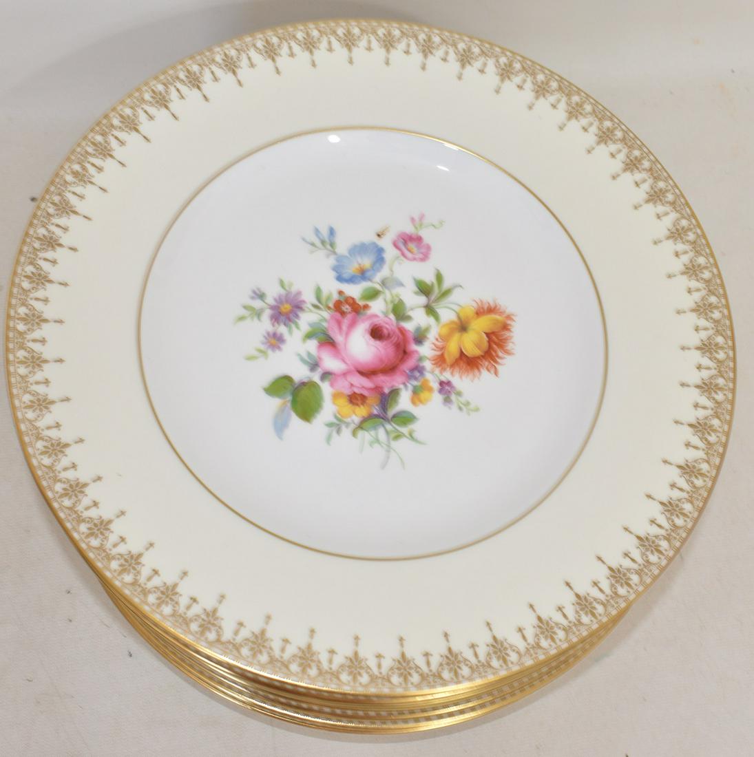 SET (11) MINTON HAND PAINTED PORCELAIN SHOW PLATES: SET (11) MINTON HAND PAINTED PORCELAIN SHOW PLATES, C. 1930/40. D. 10 5/8"