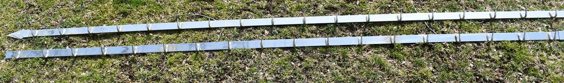 LOT (2) COLD STORAGE MEAT HOOKS, 20TH C., L. 112" EACH: LOT (2) COLD STORAGE MEAT HOOKS, 20TH C., L. 112" EACH