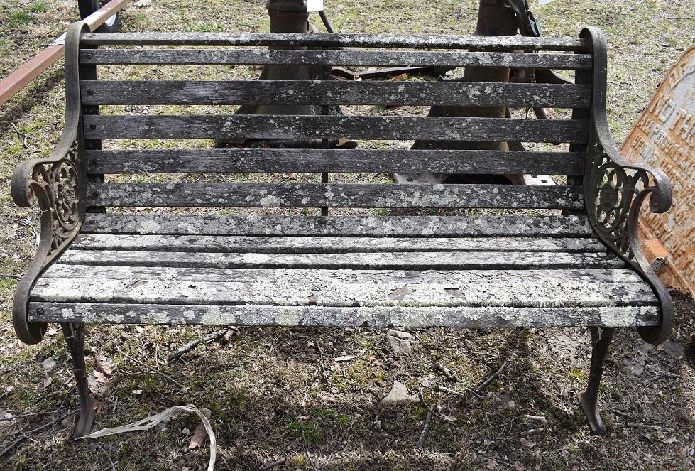 VICTORIAN STYLE CAST IRON BENCH, 20TH C., W. 50" (1 of 8)