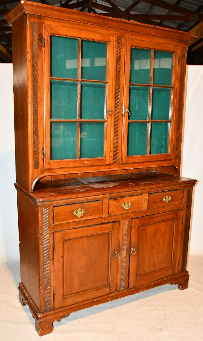 FINE HACKENSACK/BERGEN COUNTY CUPBOARD (2 PART) 19TH C. (1 of 9)