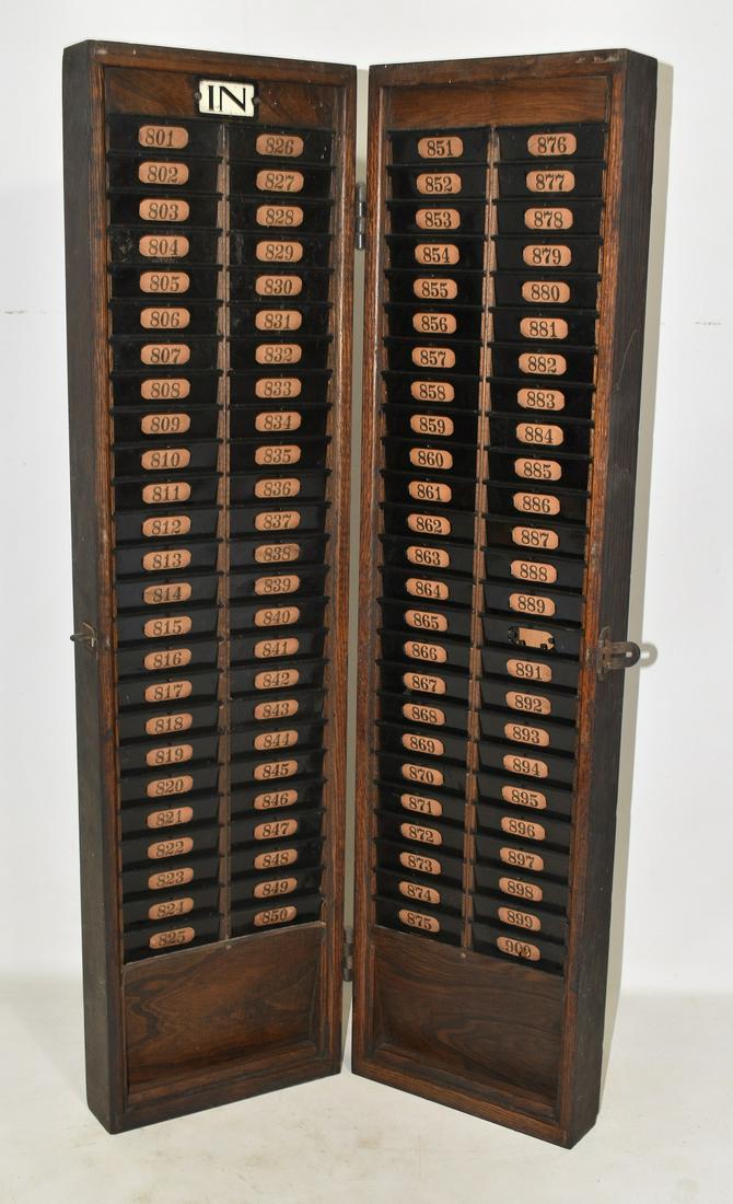 O & W RAILWAY OAK TIME CARD RACK W/ TIME TABLES OAK BOX (1 of 11)