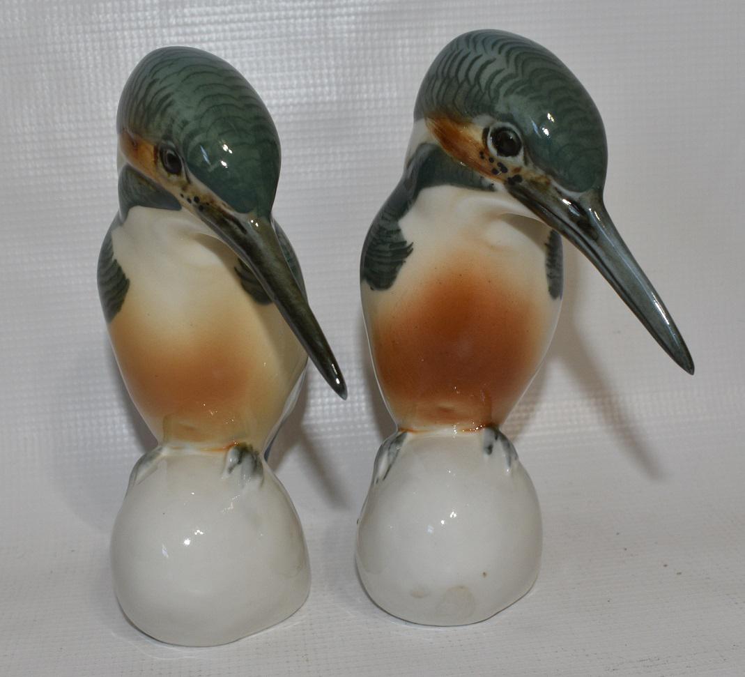 PAIR ROYAL DUX PORCELAIN BIRD FIGURINES, C. 1950/60 (1 of 8)