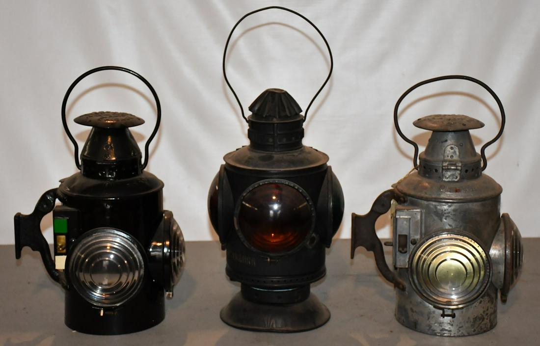 3 EARLY RR SWITCH LANTERNS, D&ERR, NYNH& HRR, OC & RSRR (1 of 13)