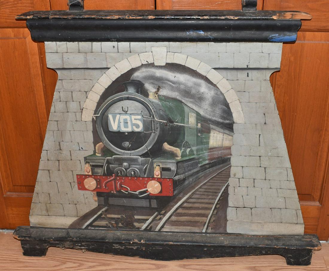 EARLY RAILROAD "THE GREAT WESTERN USHERS" TRADE SIGN (1 of 13)