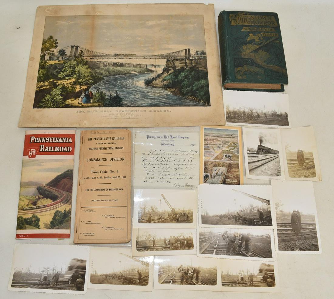 PA RAILROAD J. EDGAR THOMSON LETTER, PHOTOS, TIMETABLES (1 of 20)