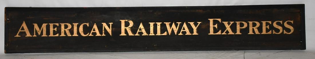 RARE AMERICAN RAILWAY EXPRESS GOLD LEAF SIGN, 19TH C. (1 of 15)